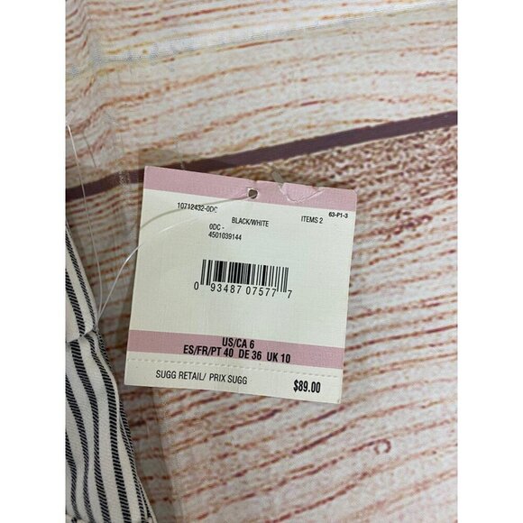 NWT Anne Klein Women's Stripe Slim Crop Casual Pants - 6 - Picture 7 of 13